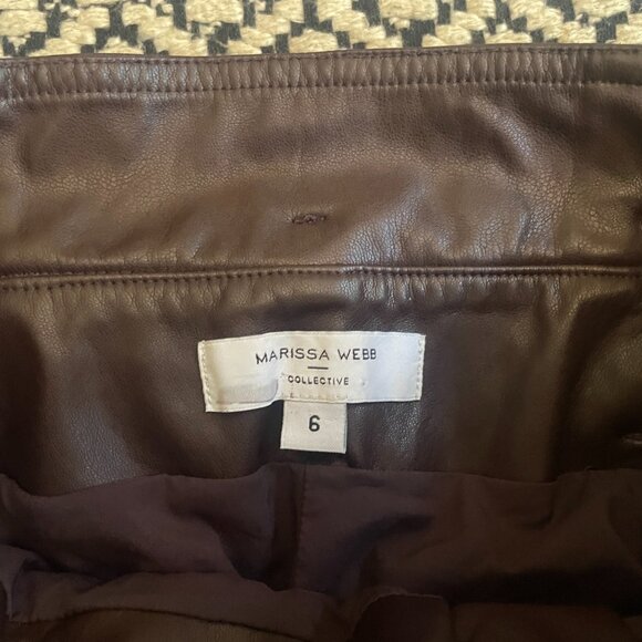 Marissa Webb x RTR Split-Hem Faux Leather Pants – Purple – Size 6 - Picture 8 of 10